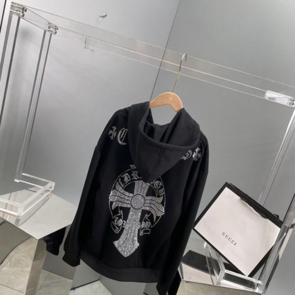 Chrome hearts dark wind cross rhinestone cardigan sweater - Picture 8 of 8